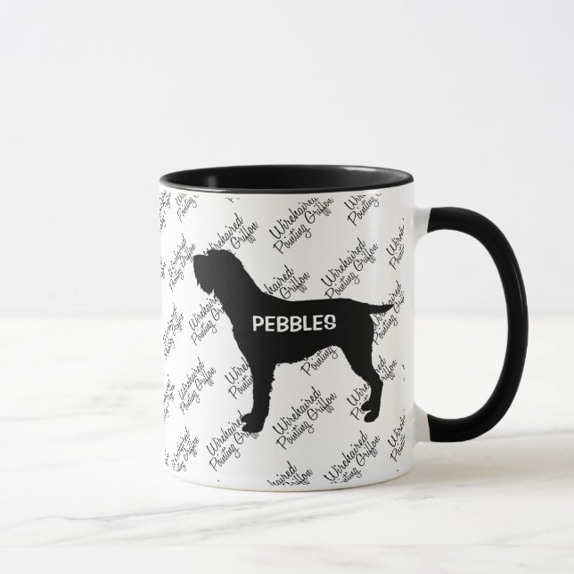 CUSTOM Wirehaired Pointing Griffon Dog Silhouette Mug (Right)
