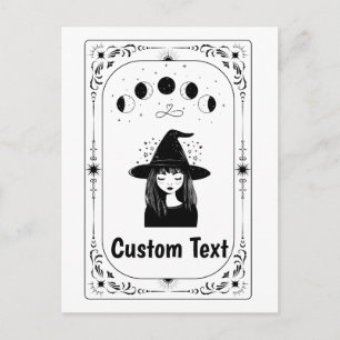Custom Witch Tarot Whimsy Magical Maximalist Trend Postcard