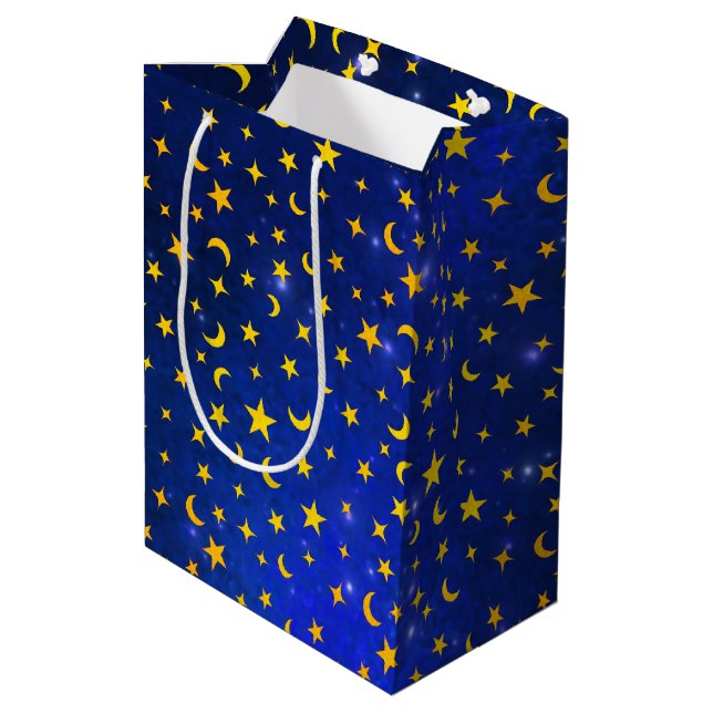 Custom Witches and Wizards Medium Gift Bag (Back Angled)