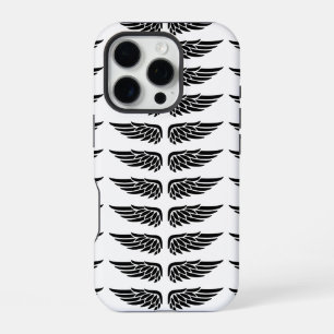 Custom with eagle wing black and white iPhone Case