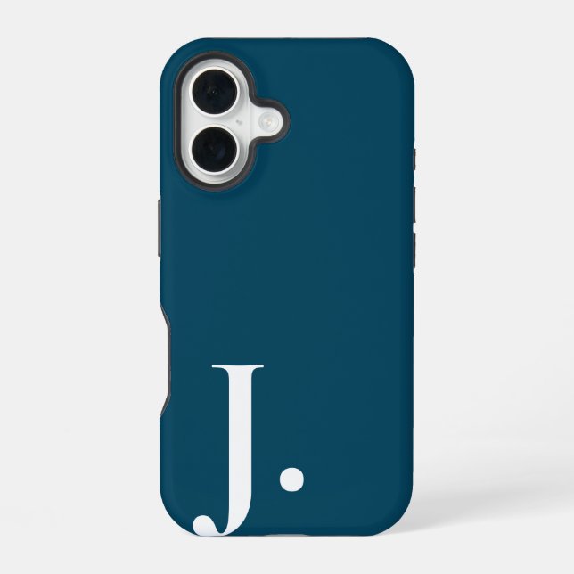 Custom with Initial Name iPhone 16 Case (Back)