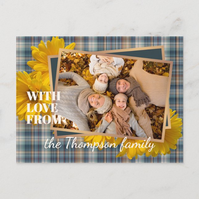 Custom With Love For Thanksgiving Holiday Card (Front)