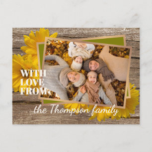 Custom With Love For Thanksgiving Holiday Postcard