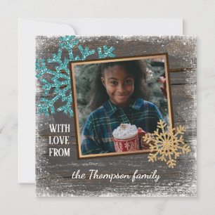 Custom With Love Seasons Greetings Holiday Card