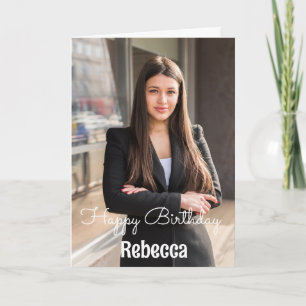 Custom  With Photo Name  Birthday card