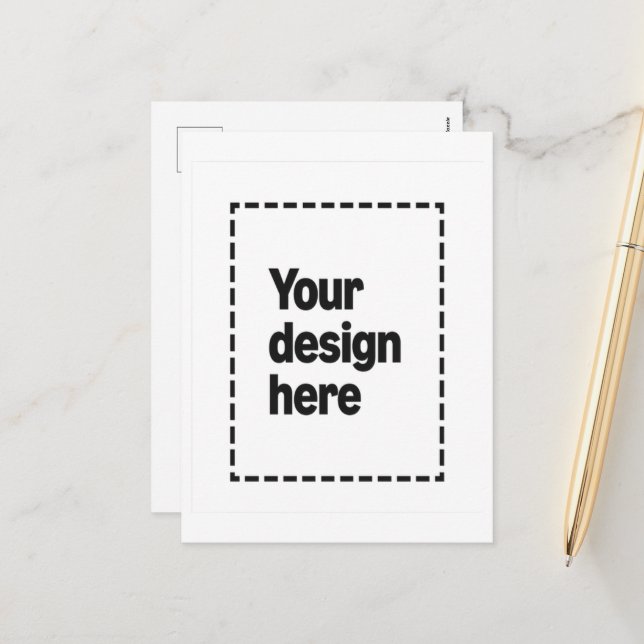 Custom with Your Image Holiday Postcard (Front/Back In Situ)