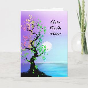 Custom with Your Words Tree of Life Birthday Card