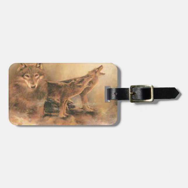 Custom Wolves Luggage Tag (Front Horizontal)
