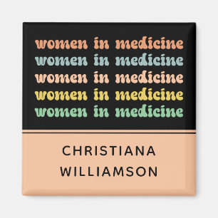 Custom Women in Medicine Retro Future Nurse Magnet