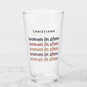 Custom Women in Stem Steminist Gifts Glass