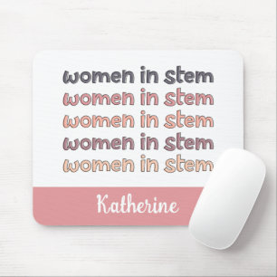Custom Women in Stem Steminist Gifts Mouse Mat