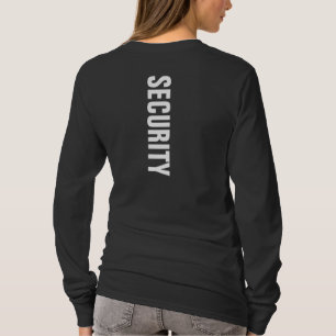 Custom Womens Double Sided Print Security B & W T-Shirt