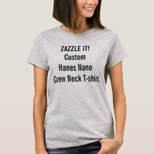Custom Women's Hanes Nano Crew Neck T-Shirt Blank