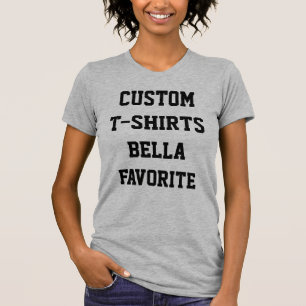 Custom Women's HEATHER GREY BELLA FAVORITE T-SHIRT