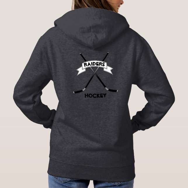 Custom Women's Hockey Hoodie Sweatshirt (Back)