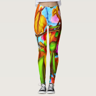 custom women's leggings "Fall leaves"