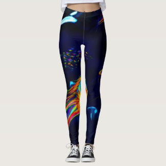 custom women's Leggings "orca playground"