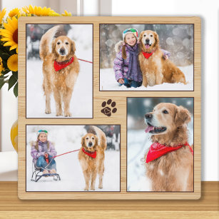 Custom Wood Pet Dog Photo Display Plaque