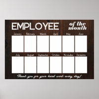 Custom wood photo employee of the month display