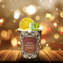 Custom Wood Rustic Modern Masculine Birthday