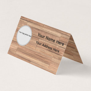 Custom Wooden Business Card Design.