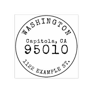 Custom Wooden Vintage Family Name Return Address Rubber Stamp