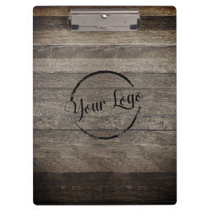 Custom Woodgrain Clipboard with Logo