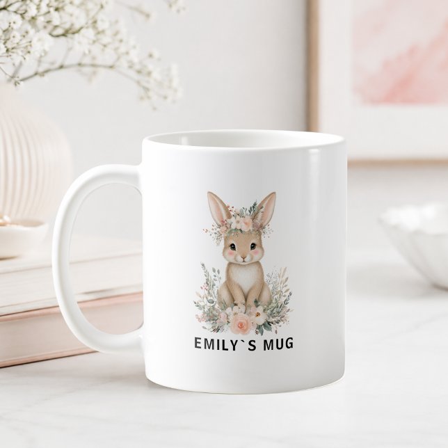 Custom Woodland Bunny Mug with Name (Custom Woodland Bunny Mug with Name)