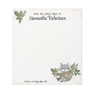 Custom Woodland Notepad Mother's Day Gift