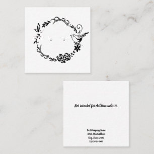 Custom Woodland Wreath Stud Earring Display Card