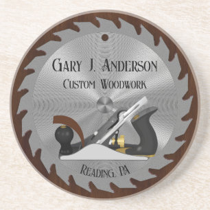 Custom Woodwork Saw Blade Planer Sandstone Coaster
