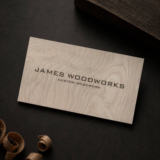 Custom Woodworker Rustic Business Card (Creator Uploaded)