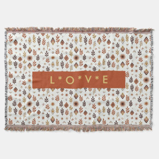 Custom Word Afrohemian Earth & Sun Throw Blanket
