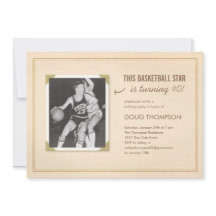 Custom Wording Old Photo Birthday Invitations