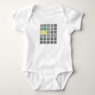 Custom Wordle  Baby Bodysuit