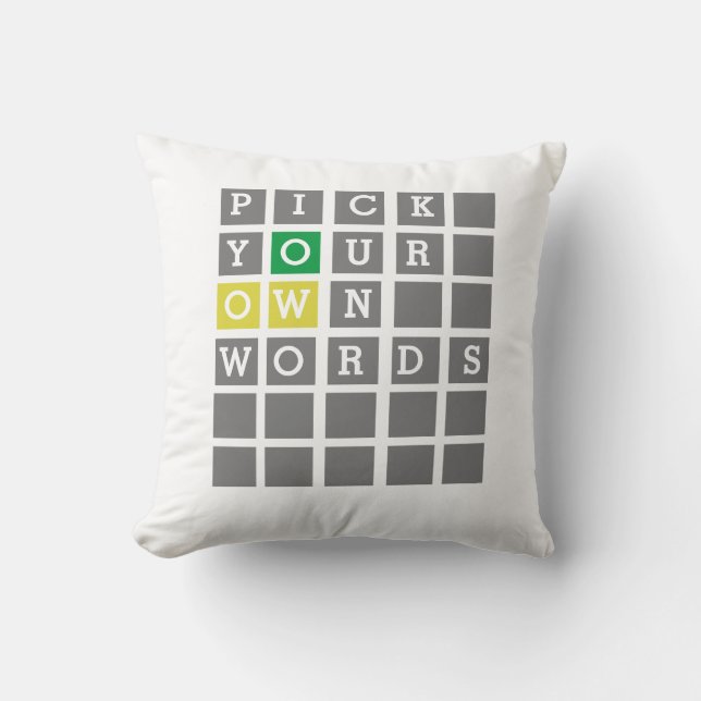 Custom Wordle  Cushion (Front)