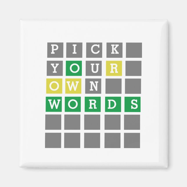 Custom Wordle Magnet (Front)