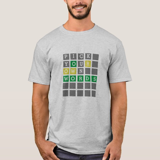 Custom Wordle  T-Shirt (Front)