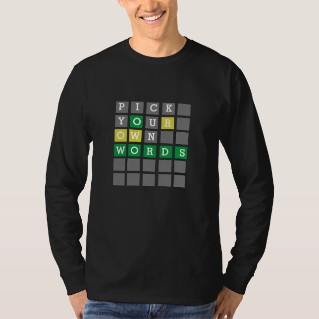 Custom Wordle  T-Shirt (Front)