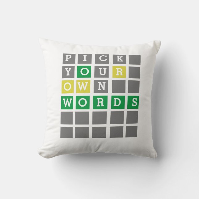 Custom Wordle  Throw Pillow (Front)