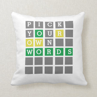 Custom Wordle Throw Pillow