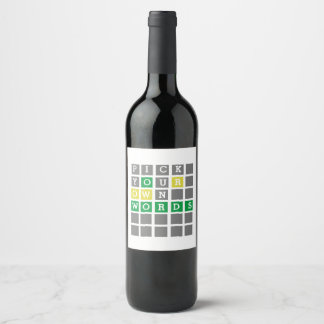 Custom Wordle  Wine Label