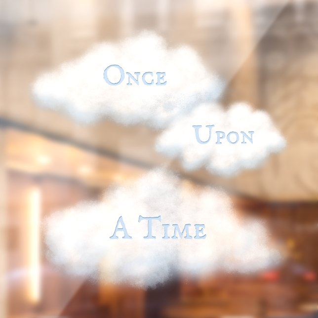 Custom Words on Fluffy White Clouds Fairytale Window Cling (Sheet 2)