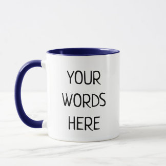 Custom Words Personalised Text Gift  Mug