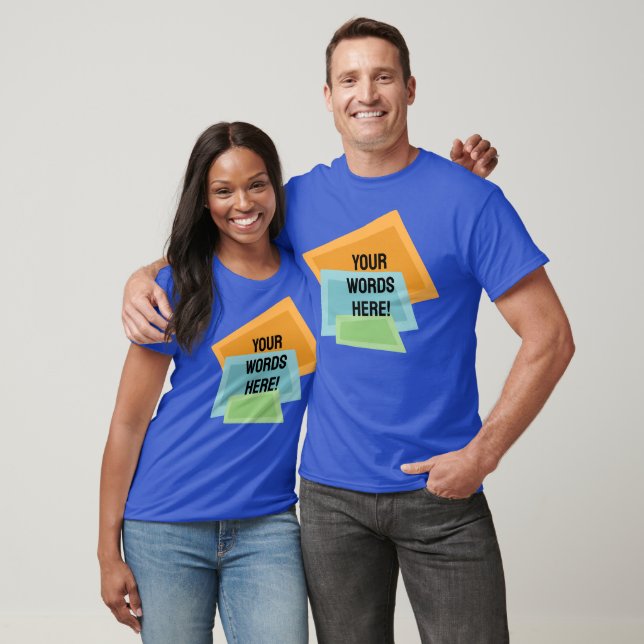 Custom Words Retro Shapes T-Shirt (Unisex)