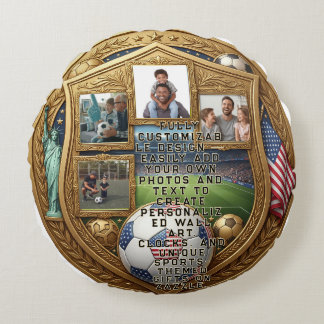 Custom World Cup Family Round Cushion