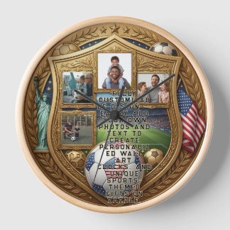 Custom World Cup Family Wall Art Clock