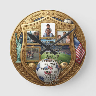 Custom World Cup Family Wall Art Round Clock