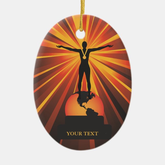 Custom World’s Greatest Trophy Award Ornament (Front)