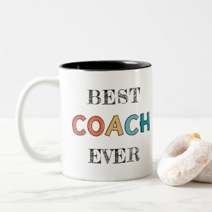 Custom World's Best Coach Retro Team Coach Gifts Two-Tone Coffee Mug